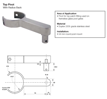 Top Pivot with Radius Back