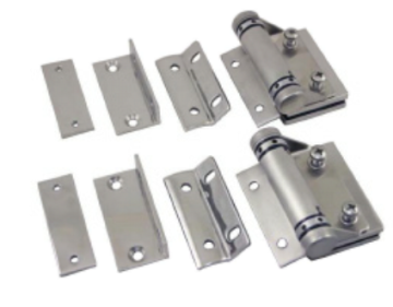 Semi Frameless Spring Hinge Kit - Glass to Post