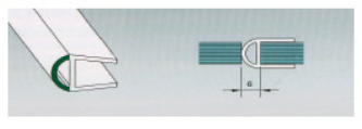 Central 180deg Weather Seal (Specify Glass Thickness 8mm,10mm, or 12mm)