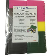Solid Slotted Horseshoe Packer Colour Coded 75mm Mixed Bag