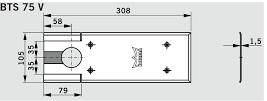 Cover Plate to suit BTS75V