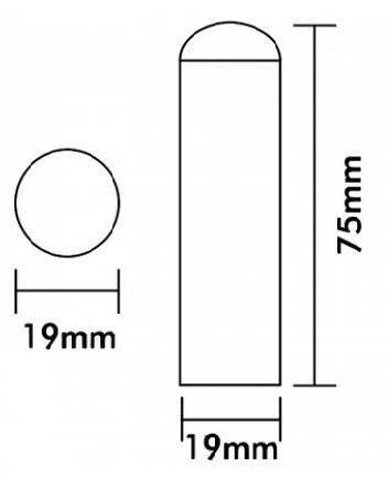 Diam 19 x 75mm, Wall Mount