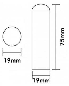 Diam 19 x 75mm, Wall Mount