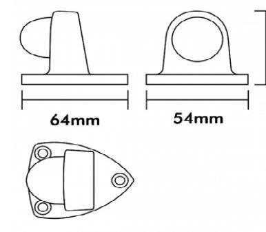 Triangular, Floor Mount