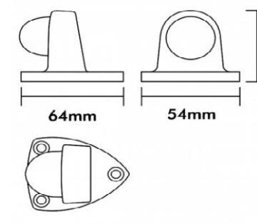 Triangular, Floor Mount