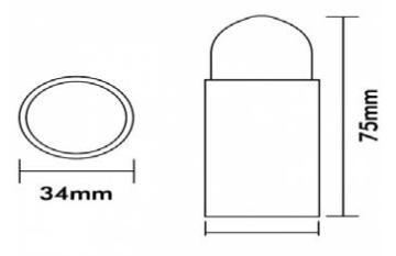 Diam 34x75mm, Wall Mount