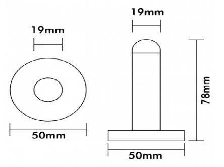 Diam 50 Base, Diam 19x78mm, Wall Mount