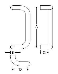 CS Handles 304 grade Stainless Steel