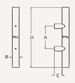 H Handles 316 Grade Stainless Steel