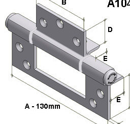 Heavy Duty Aluminium Wrap Around Interfold Hinges