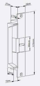 Electric Strike Flush Mount KES2000